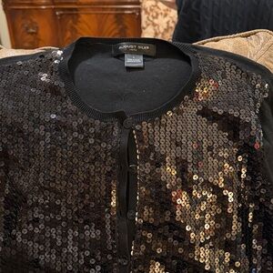 August Silk Black Sequin Sweater
